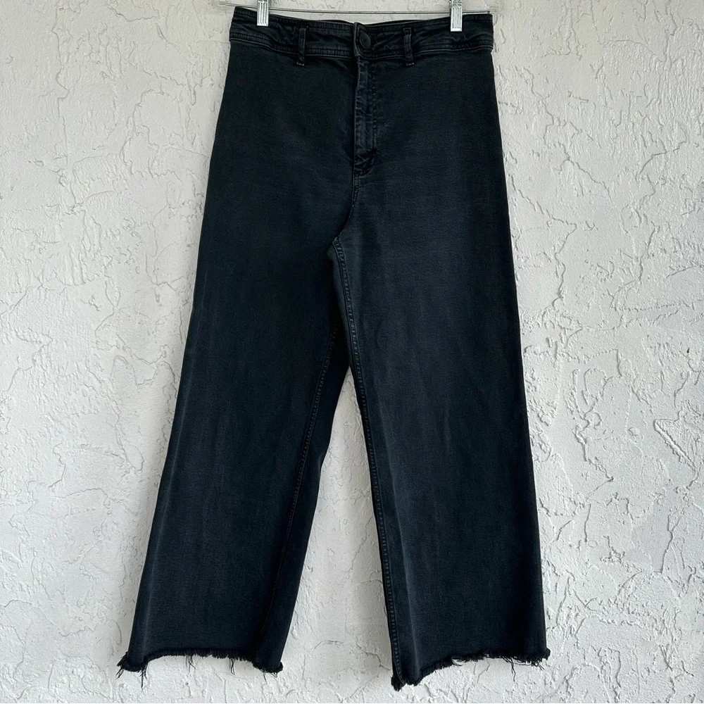 ZARA Jeans Women’s Size 10 Marine Black Wide Leg
